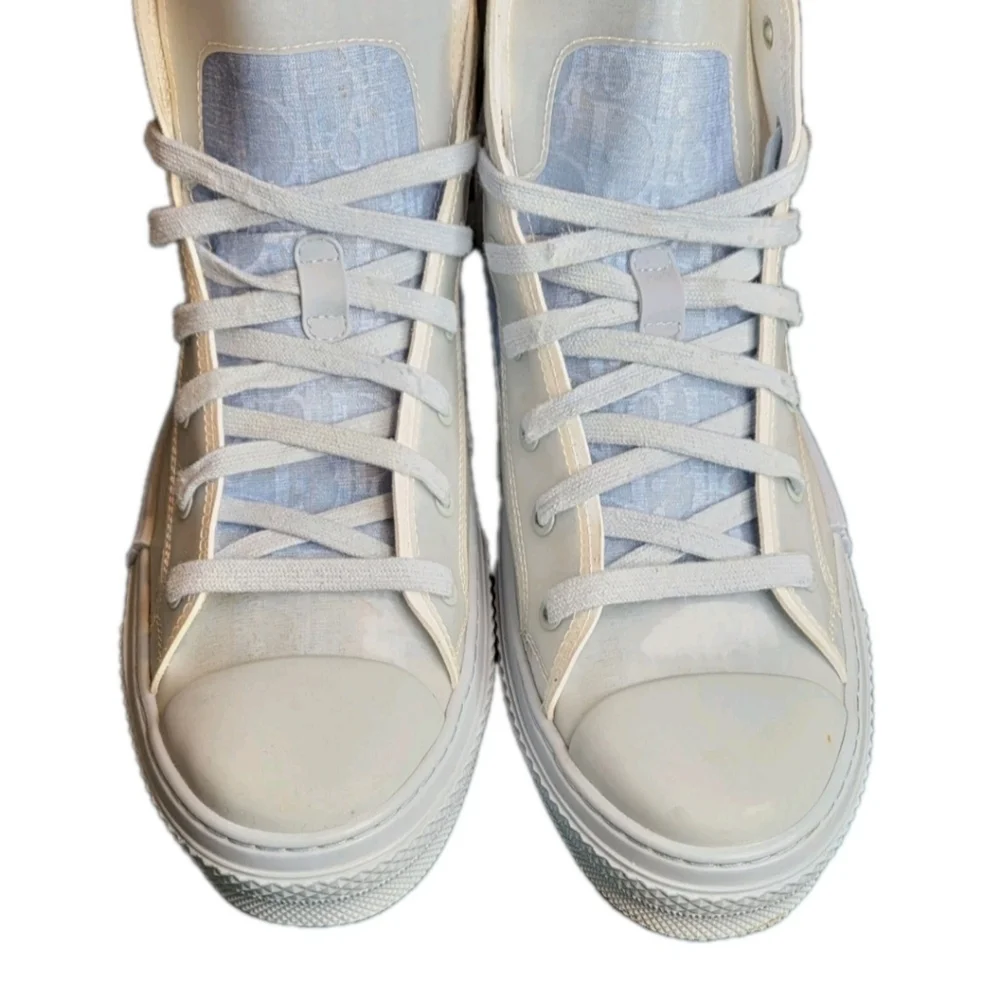 Dior B23 Daniel Arsham Oblique Light Blue Limited Edition HighTop Sneakers US 12 - Picture 5 of 16
